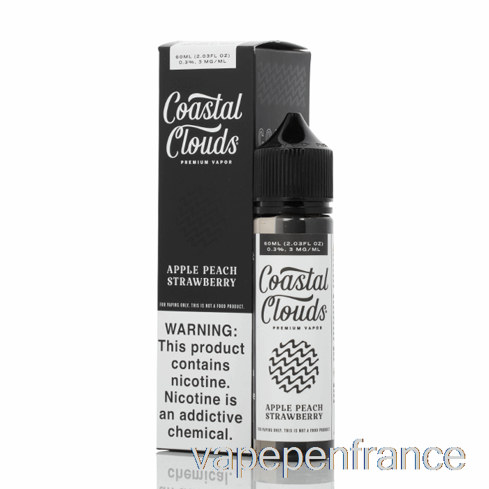 Pomme Pêche Fraise - Nuages ​​côtiers Co. - Stylo Vape 60 Ml 3 Mg
